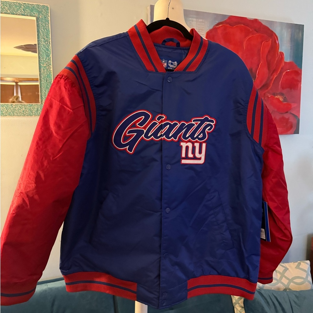 New York Giants Blue & Red Varsity Bomber Jacket